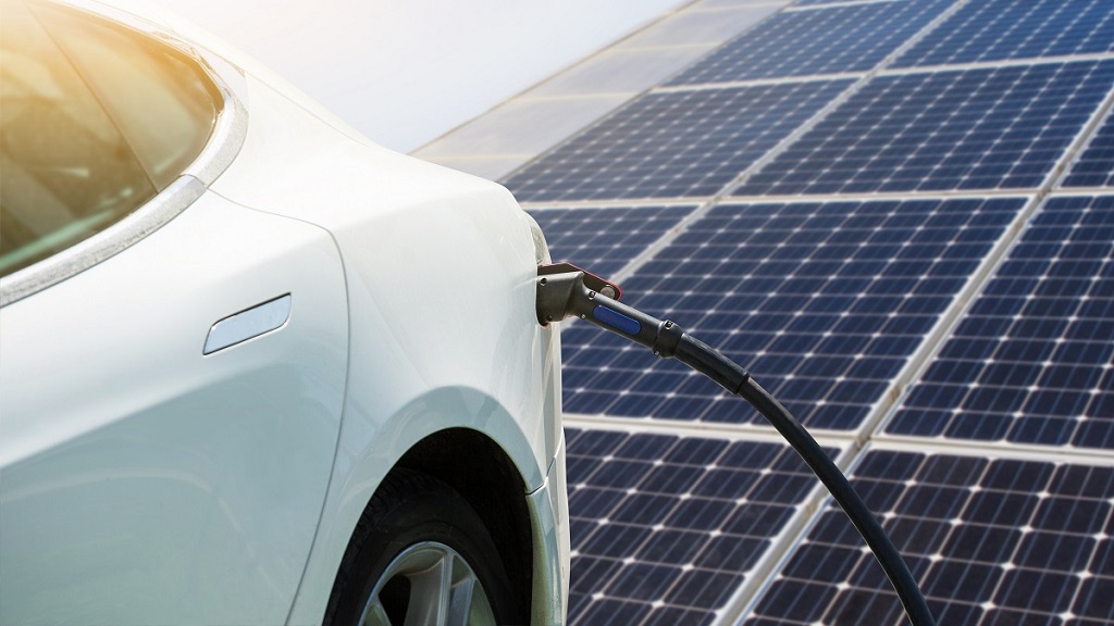 Solar Panels and Green Energy for electric car