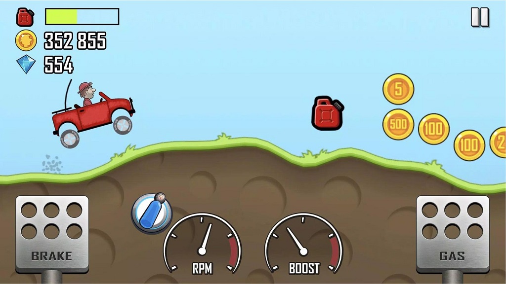 Speed and Acceleration in hill climb racing