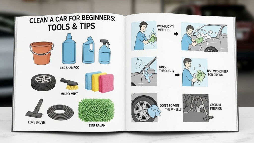 Basic car cleaning tools for beginners